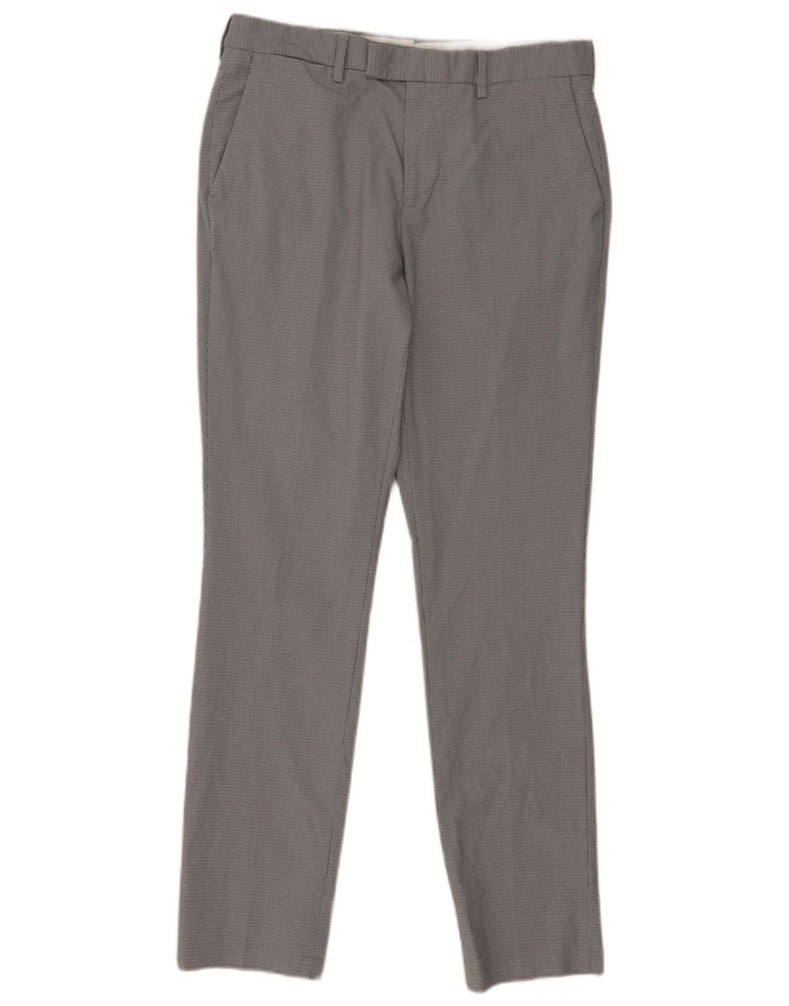 Reiss Slim Suit Bukser til kvinder W32 L32 Grå Houndstooth Bomuld