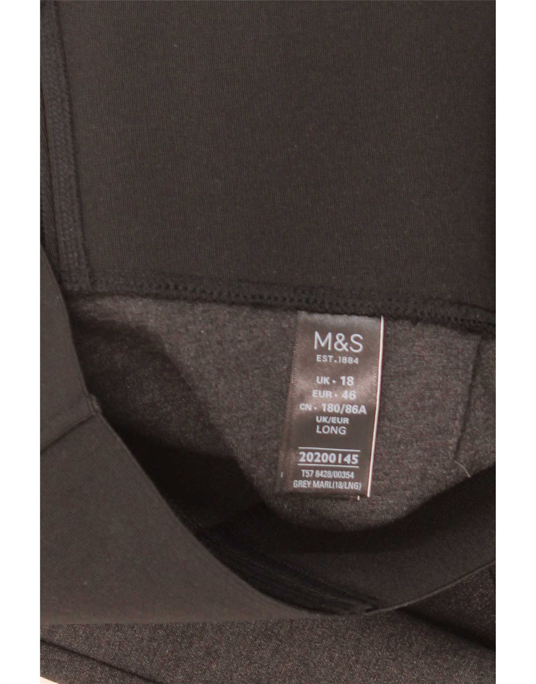 Marks & Spencer Dame Leggings UK 18 XL Grå Colourblock Viscose