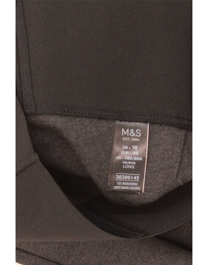 Marks & Spencer Dame Leggings UK 18 XL Grå Colourblock Viscose