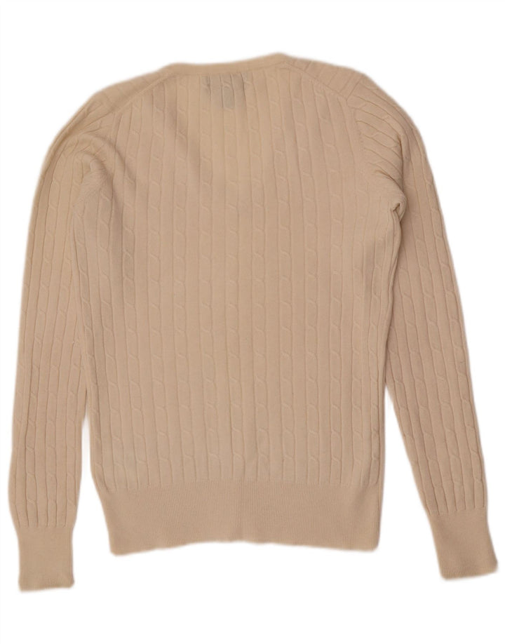 Gant Dame V-hals sweater UK 14 Large Off White Uld