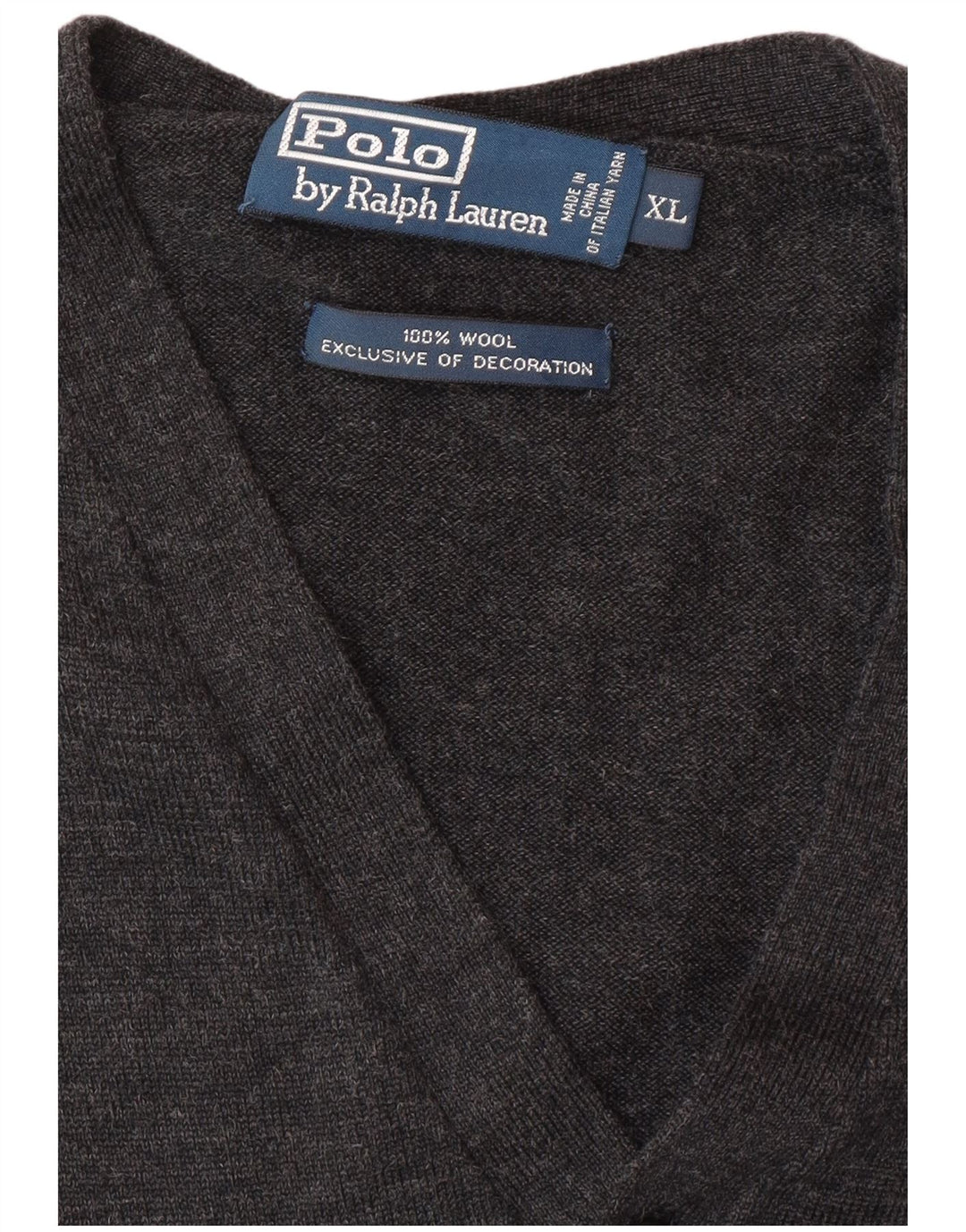 Polo Ralph Lauren Herre Cardigan Sweater XL Grå Uld