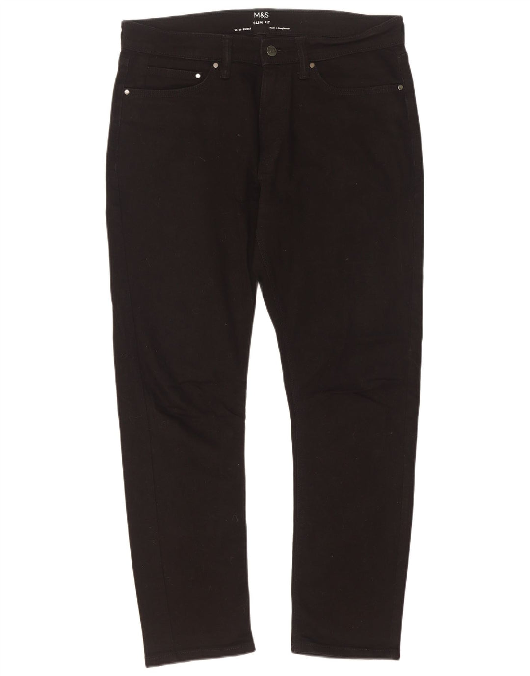 Marks & Spencer Herre Slim Jeans W32 L29 Sort Bomuld
