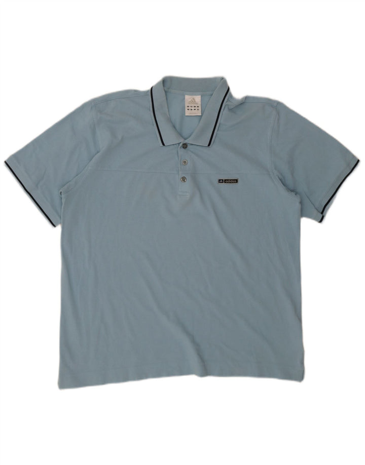 Adidas Polo Shirt til mænd 2XL Blå Bomuld