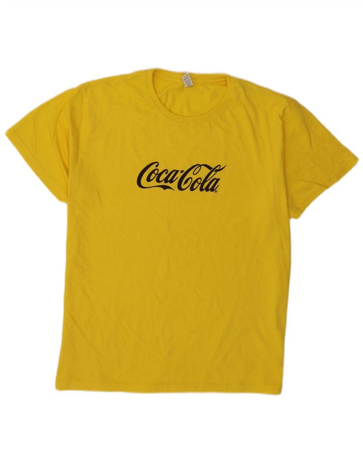Roly Herre Grafisk T-Shirt Top XL Gul Bomuld