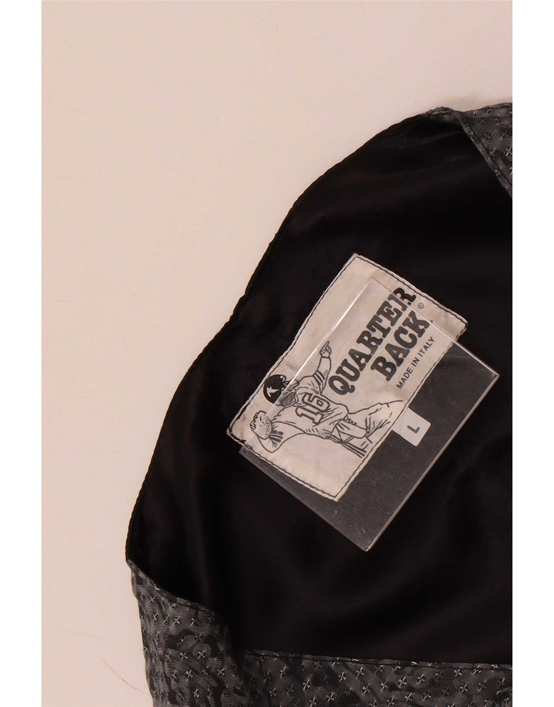 Vintage vest til mænd, stor grå blomster