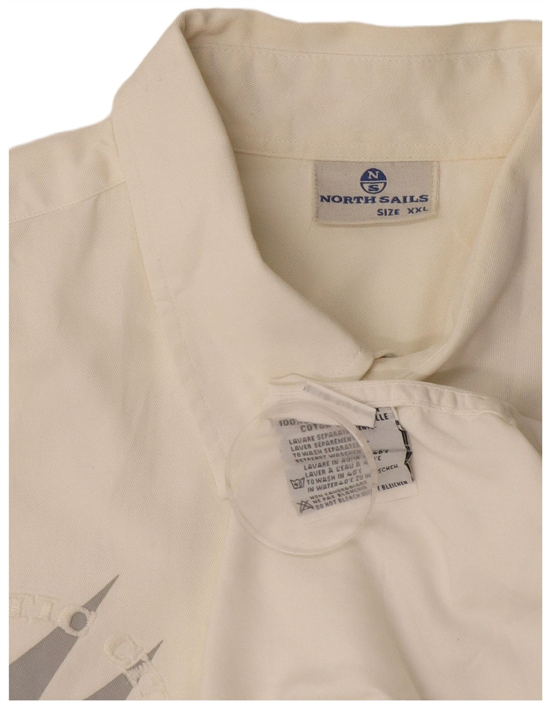 North Sails Herre grafisk skjorte 2XL Off White Bomuld