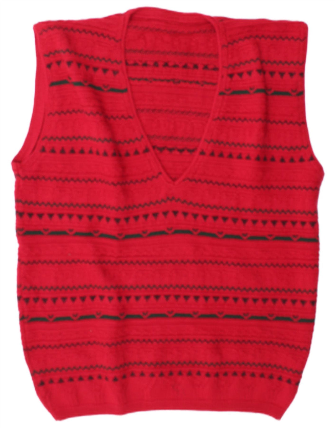 Vintage Herrevest Tank Top XL Rød Geometrisk