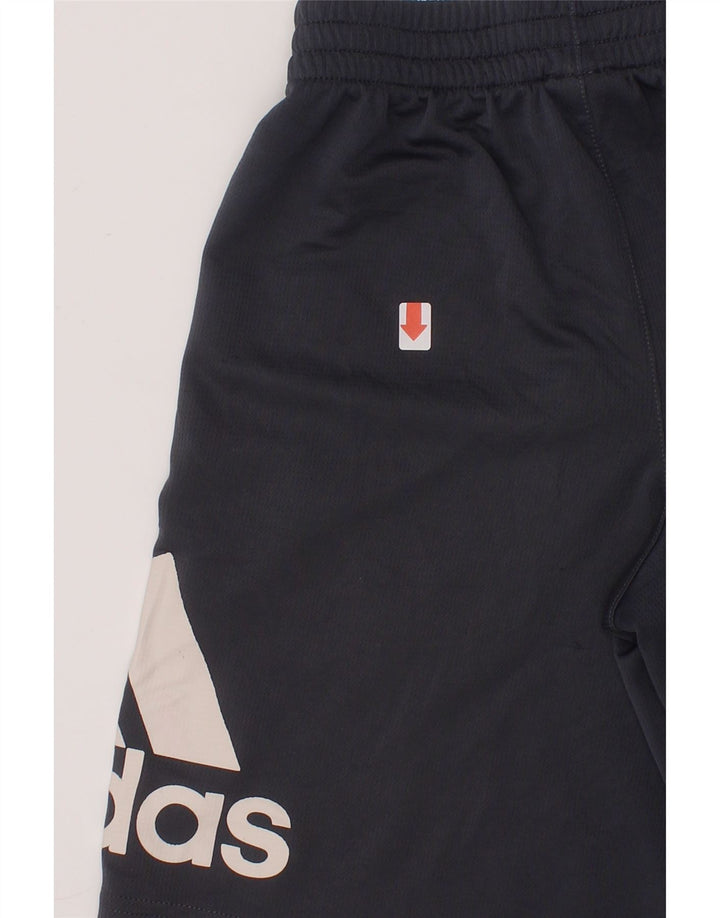 ADIDAS Boys Graphic Sport Shorts 7-8 Years  Grey Polyester Vintage Adidas and Second-Hand Adidas from Messina Hembry 