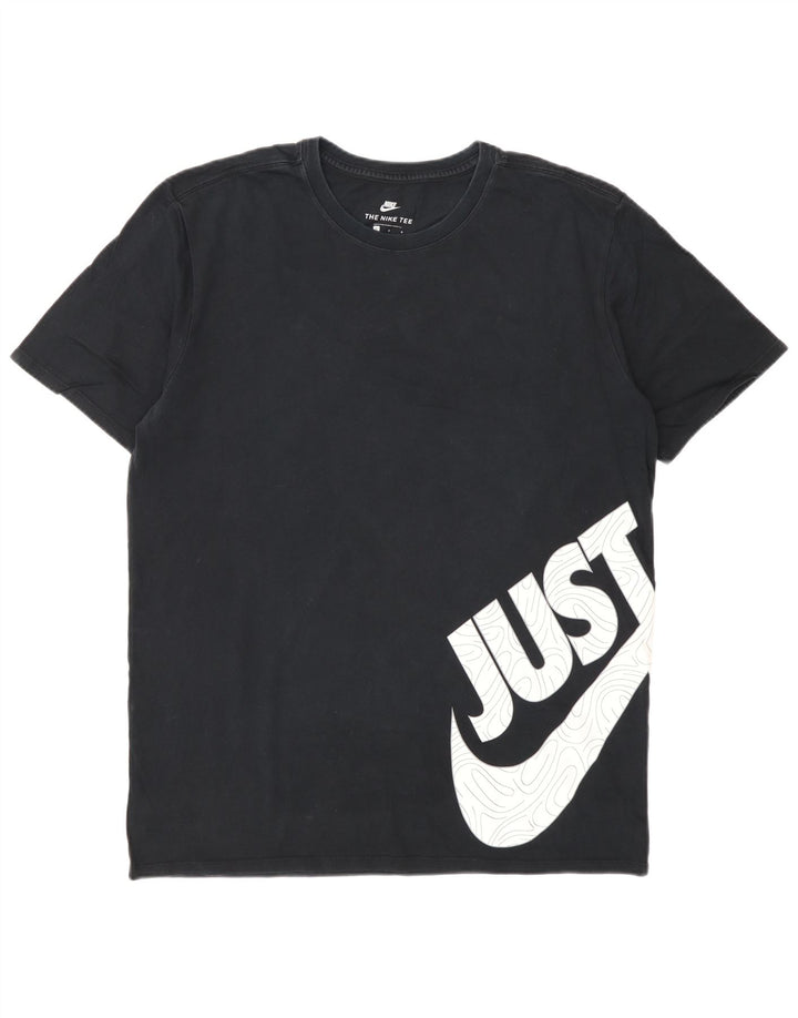 Nike grafisk T-shirt top til mænd, stor sort bomuld