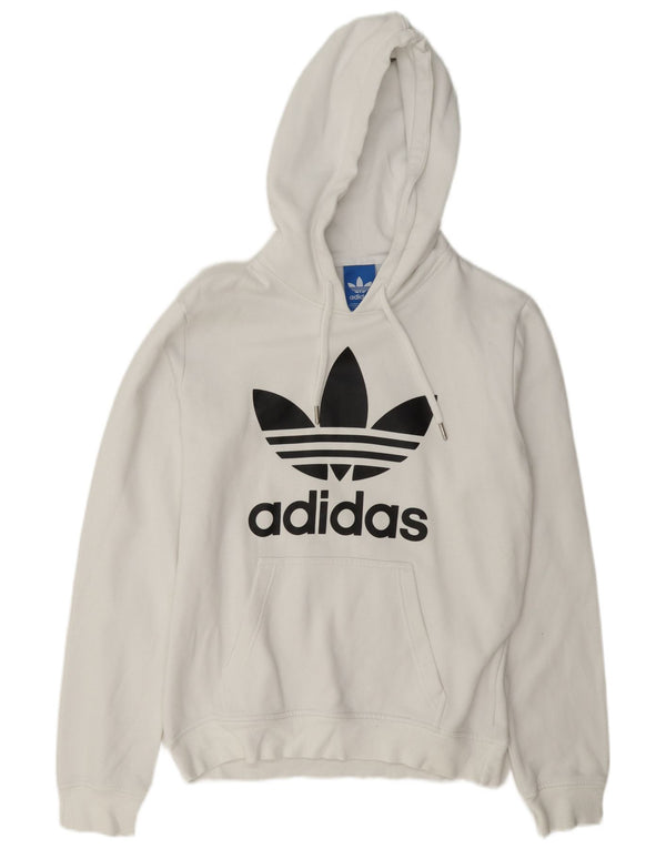 Adidas Herre Grafisk Regular Fit Hoodie Jumper Lille hvid Bomuld