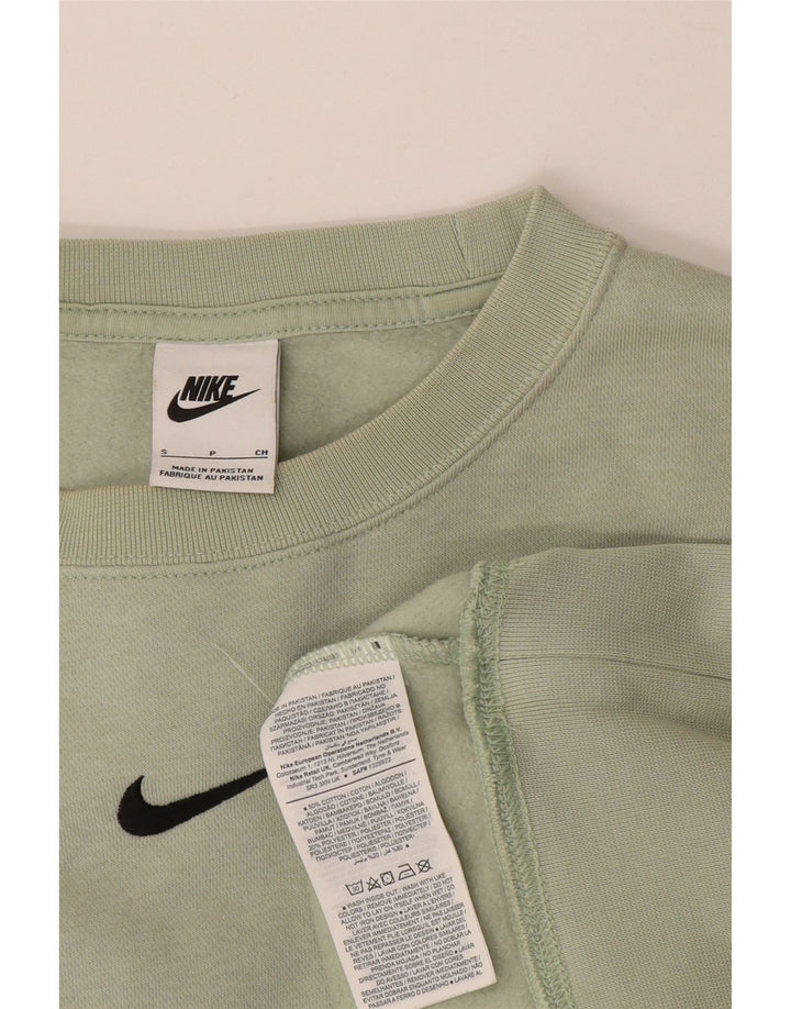 Nike Dame Oversized Sweatshirt Jumper UK 10 Lille grøn bomuld
