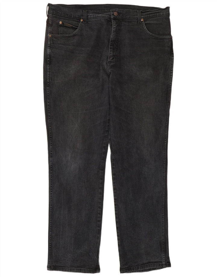 WRANGLER Herre Texas Stretch Straight Jeans W40 L34 Grå Bomuld