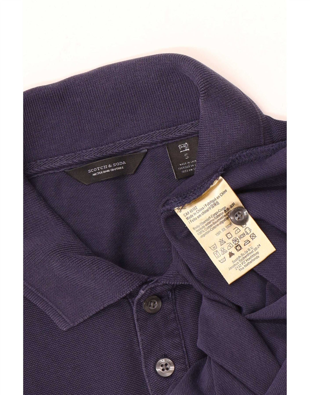 Scotch & Soda Polo skjorte til mænd Lille marineblå bomuld