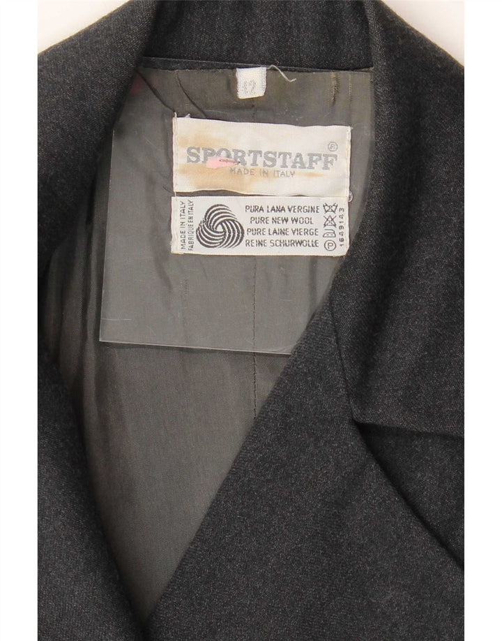 Sport Staff Dame 3-knaps blazerjakke IT 42 Medium Grey Virgin Wool