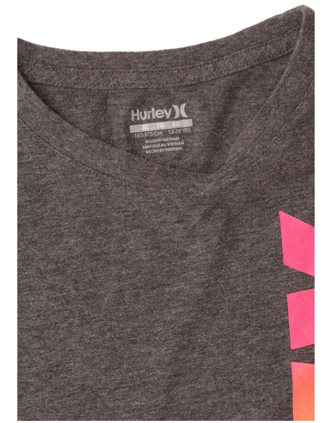 HURLEY Boys Graphic T-Shirt Top 13-14 Years XL Grey