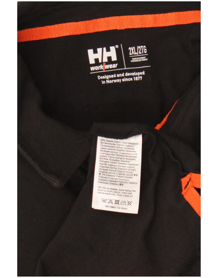 Helly Hansen Herre Grafisk Polo Shirt 2XL Sort Bomuld