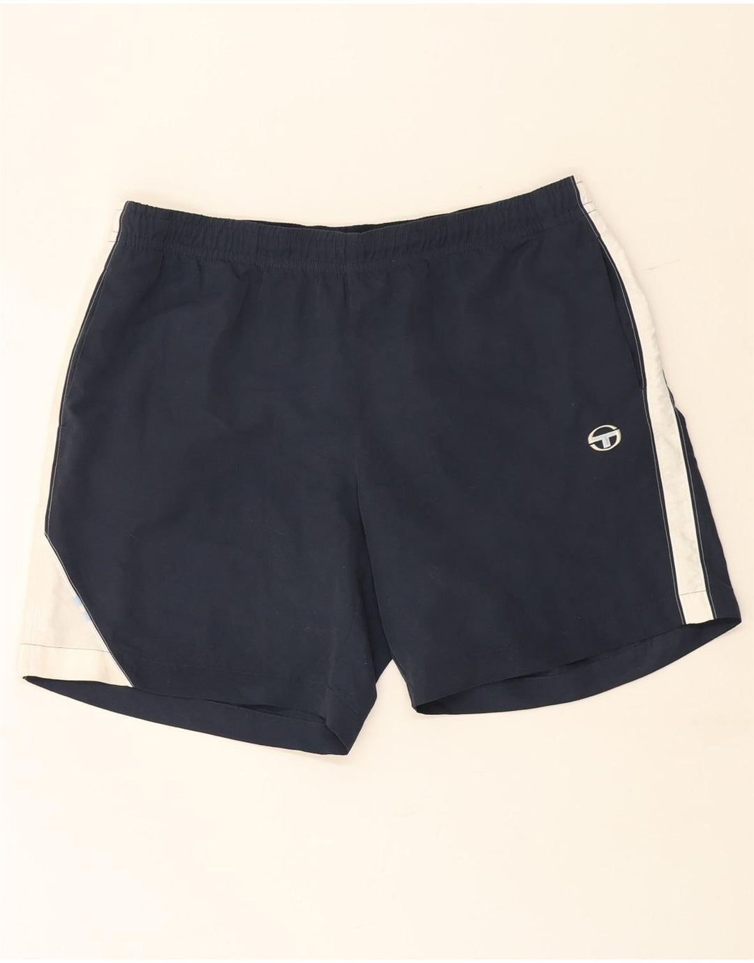 Sergio Tacchini Herre Sportshorts 2XL Navy Blue Colourblock Polyester