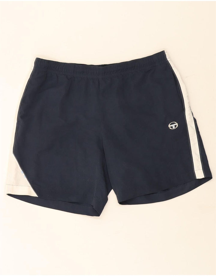 Sergio Tacchini Herre Sportshorts 2XL Navy Blue Colourblock Polyester