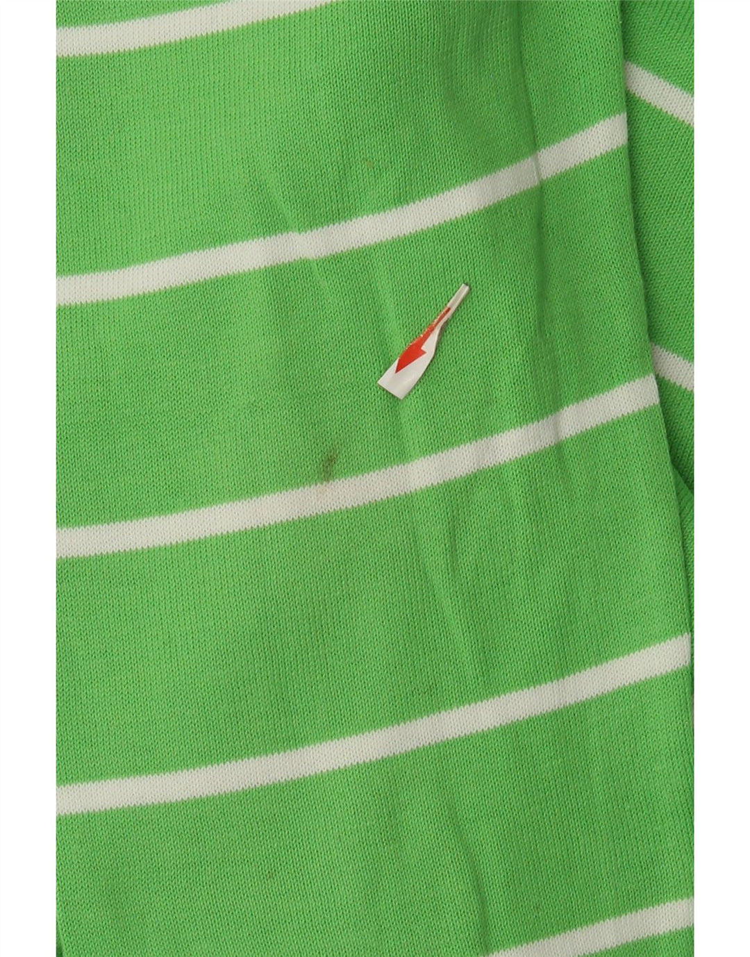Les Copains Herre Zip Neck Jumper Sweater IT 48 Medium Grøn Stribet Bomuld