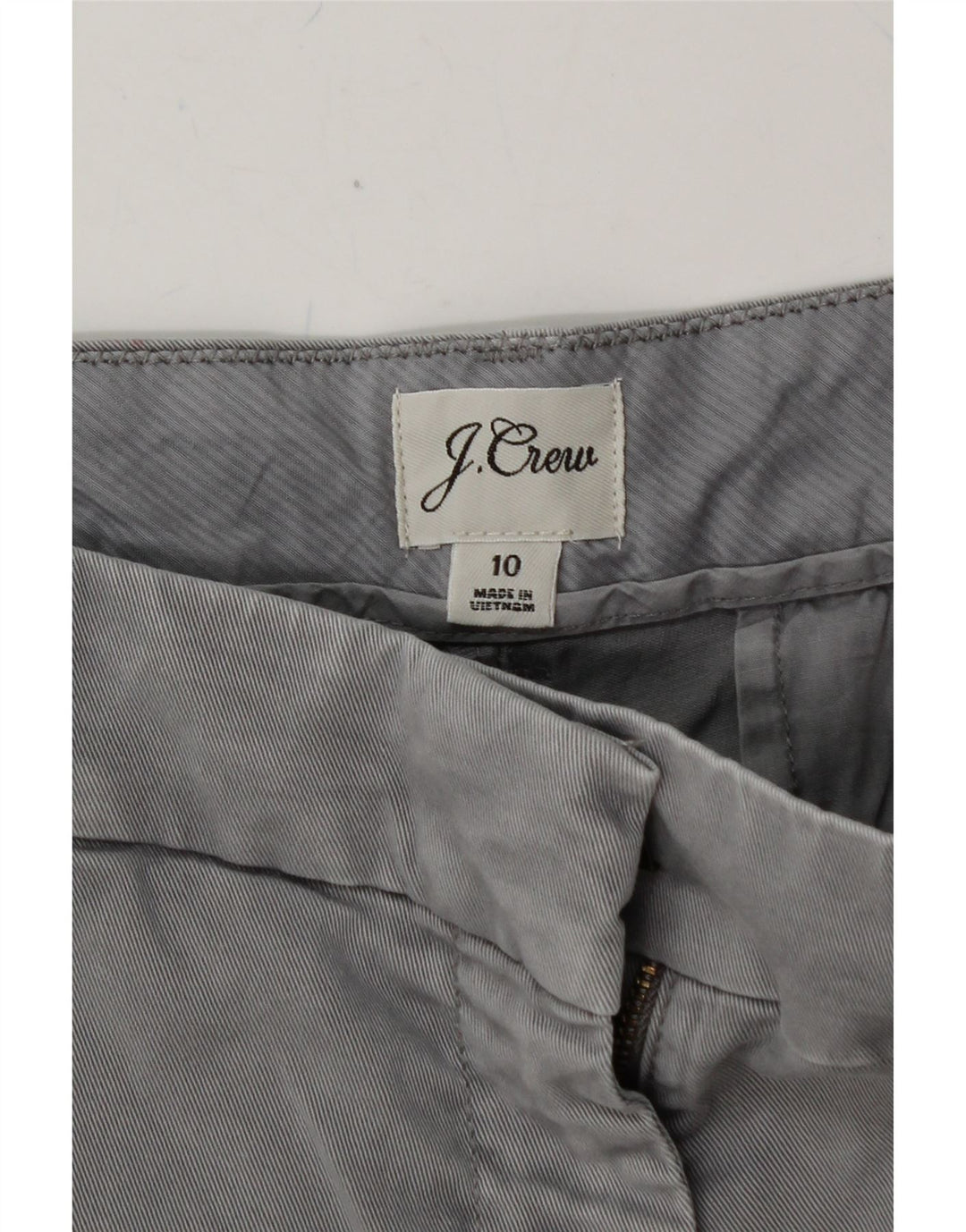 J. CREW Womens Chino Shorts US 10 Large W34  Grey Vintage J. Crew and Second-Hand J. Crew from Messina Hembry 