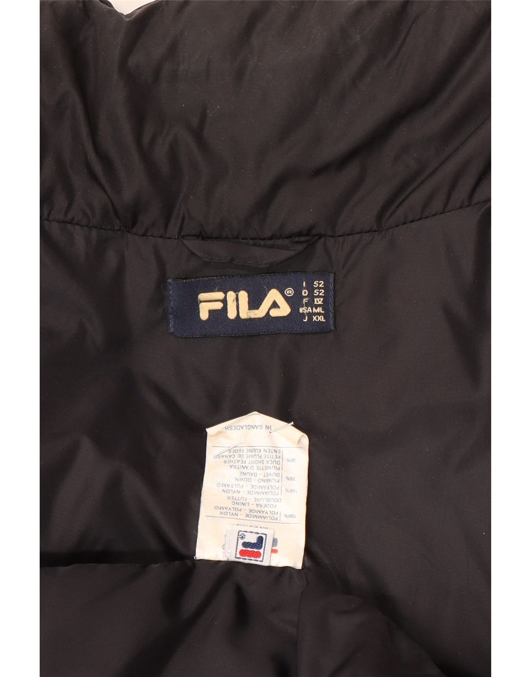 Fila Herre Polstret Jakke IT 52 XL Sort Polyamid Vinter