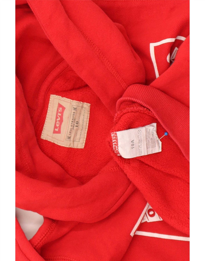Levi's Boys grafisk hættetrøje 9-10 år rød bomuld
