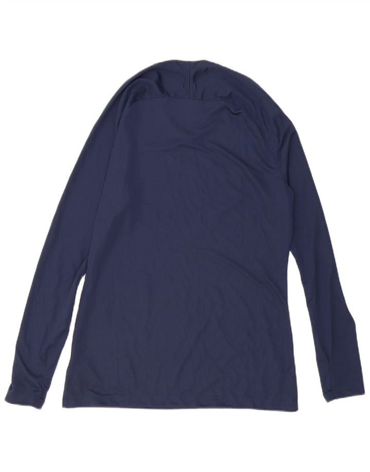 Nike Herre Dri Fit Slim Fit Top Langærmet Stor Marineblå Polyester