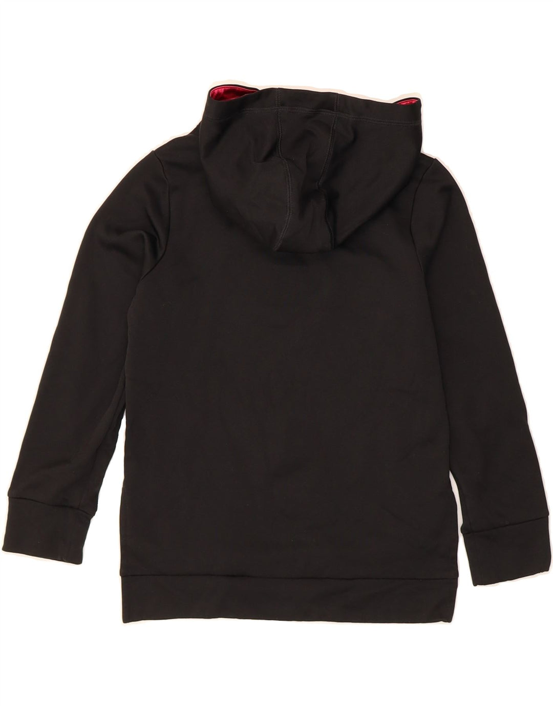 ADIDAS Girls Graphic Hoodie Jumper 7-8 Years Medium  Black Polyester Vintage Adidas and Second-Hand Adidas from Messina Hembry 