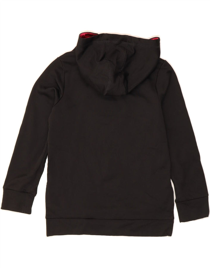 ADIDAS Girls Graphic Hoodie Jumper 7-8 Years Medium  Black Polyester Vintage Adidas and Second-Hand Adidas from Messina Hembry 