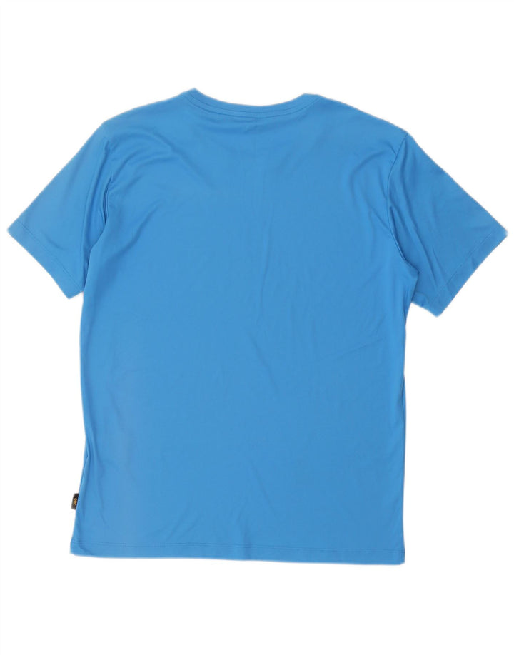 Jack Wolfskin Herre T-Shirt Top UK 38 Small Blue Polyester