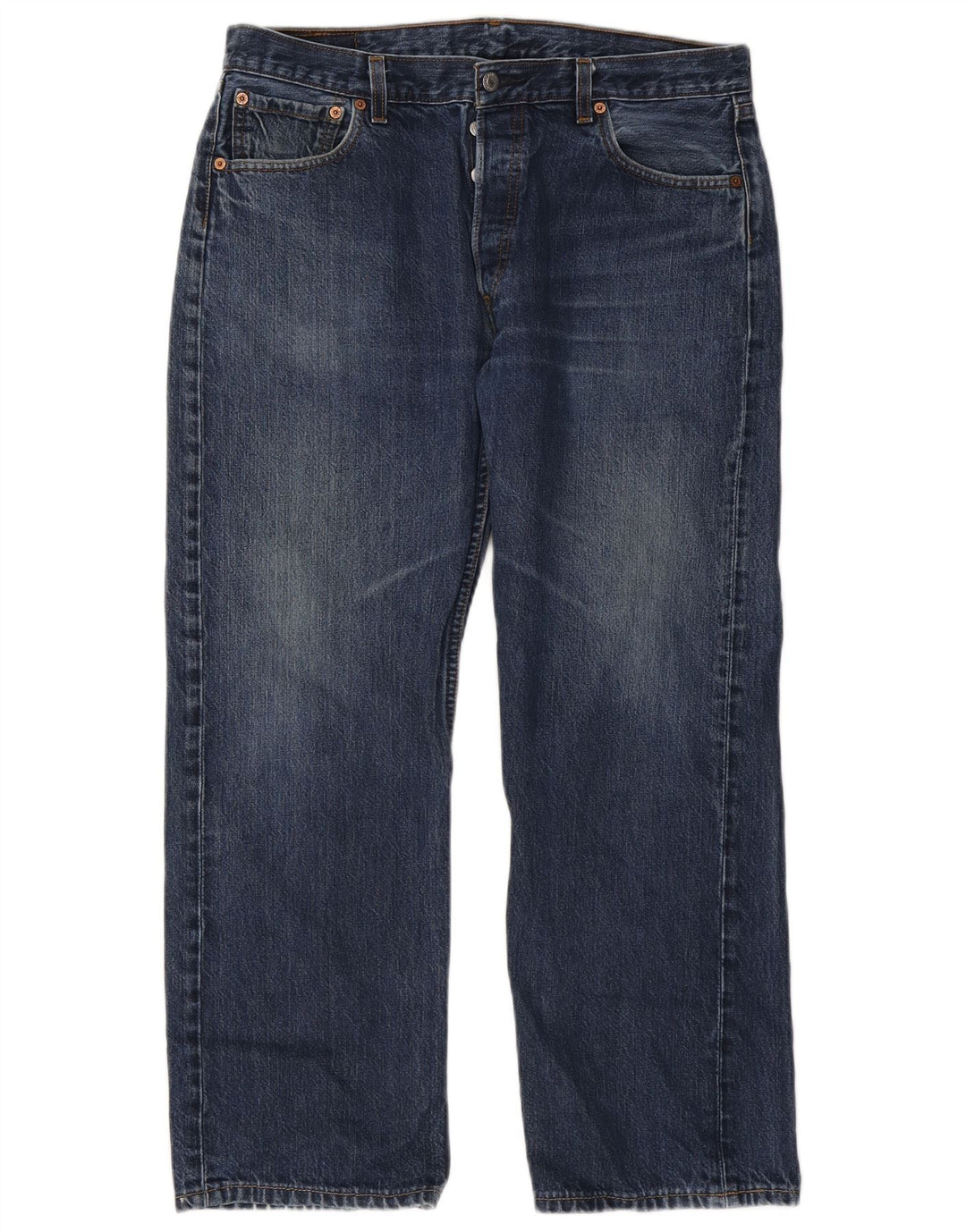 Levi's Herre 501 lige jeans W36 L28 blå bomuld