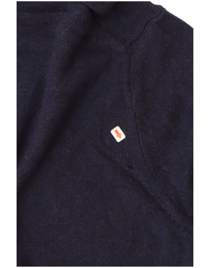Marks & Spencer Herre Boat Neck Jumper Sweater Stor Marineblå Uld