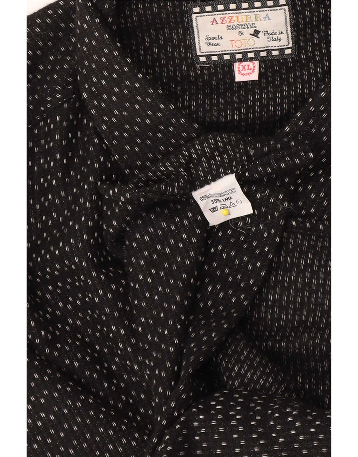 Azzurra Herre Flannel Shirt XL Sort Plettet Polyester