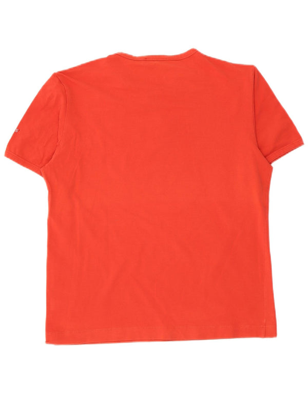 Guess Dame T-Shirt Top UK 18 XL Rød Bomuld