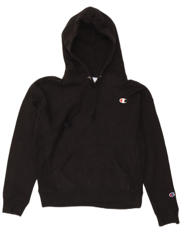 Champion Dame Hættetrøje Jumper UK 14 Medium Sort Bomuld