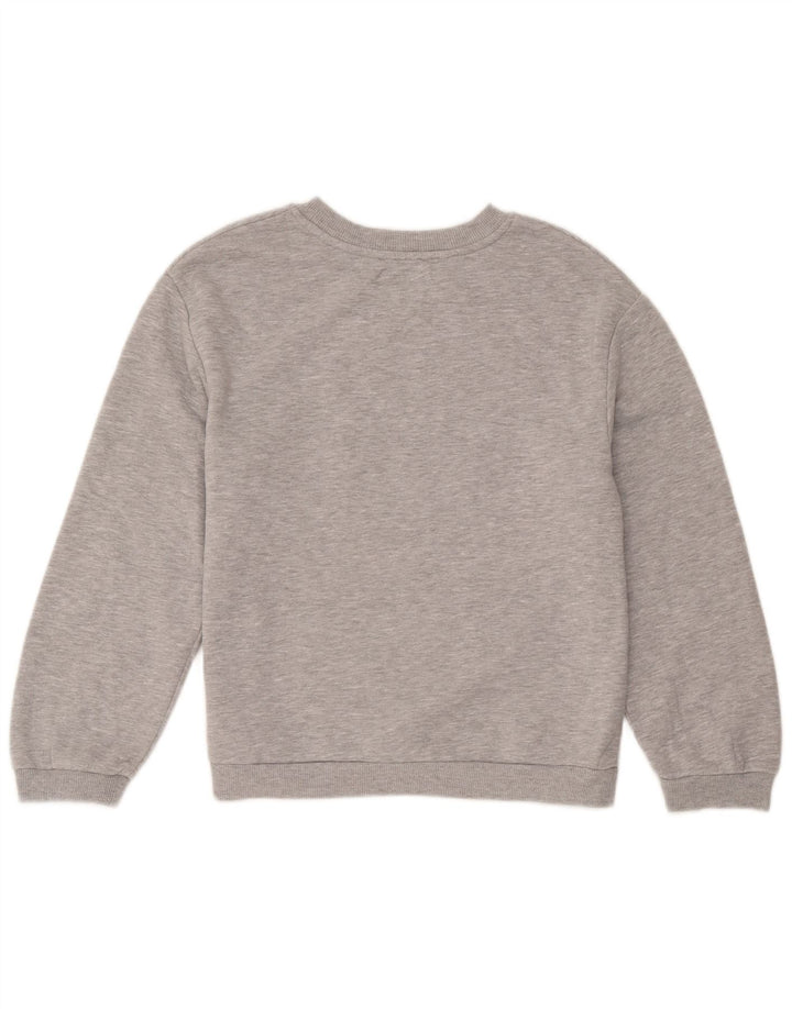 Zara Graphic Sweatshirt Jumper UK 10 Small Grey Flecked