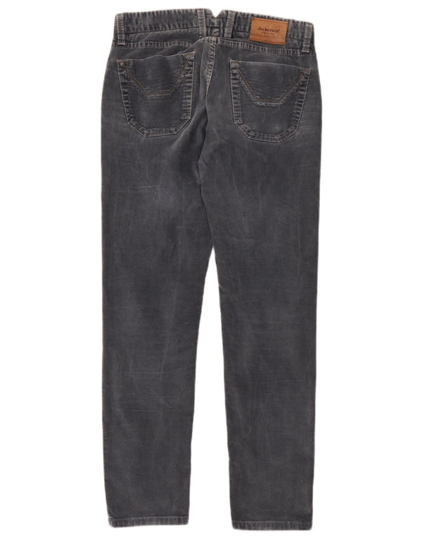 Jeckerson Herre Slim Fit Corduroy Bukser W29 L28 Grå Bomuld
