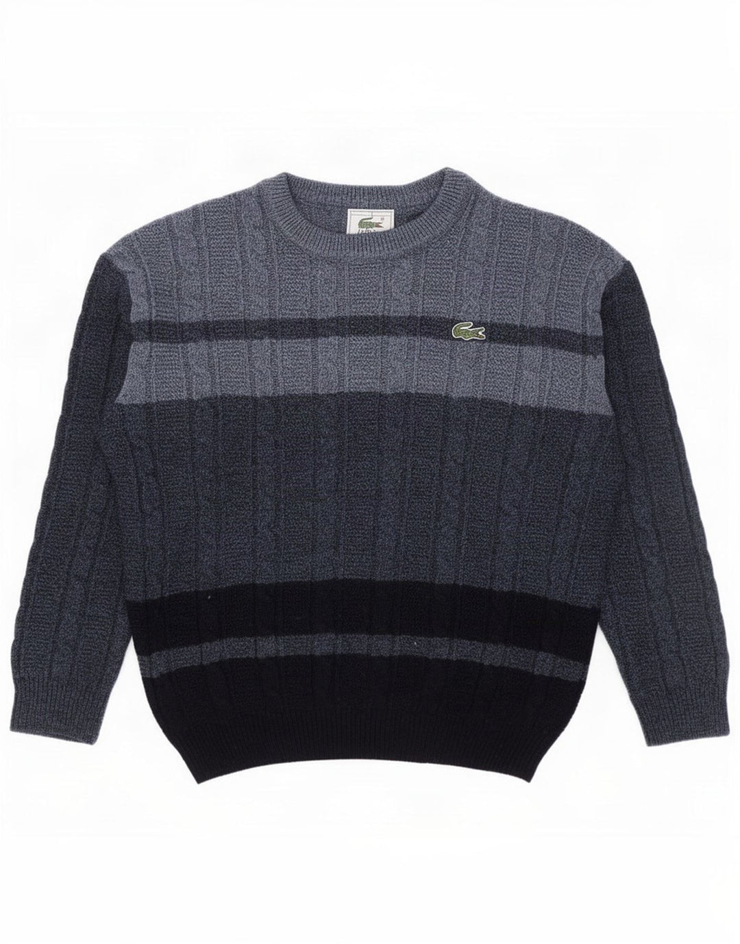 Lacoste drenge sweater med rund hals 11-12 år Blå Colourblock Uld