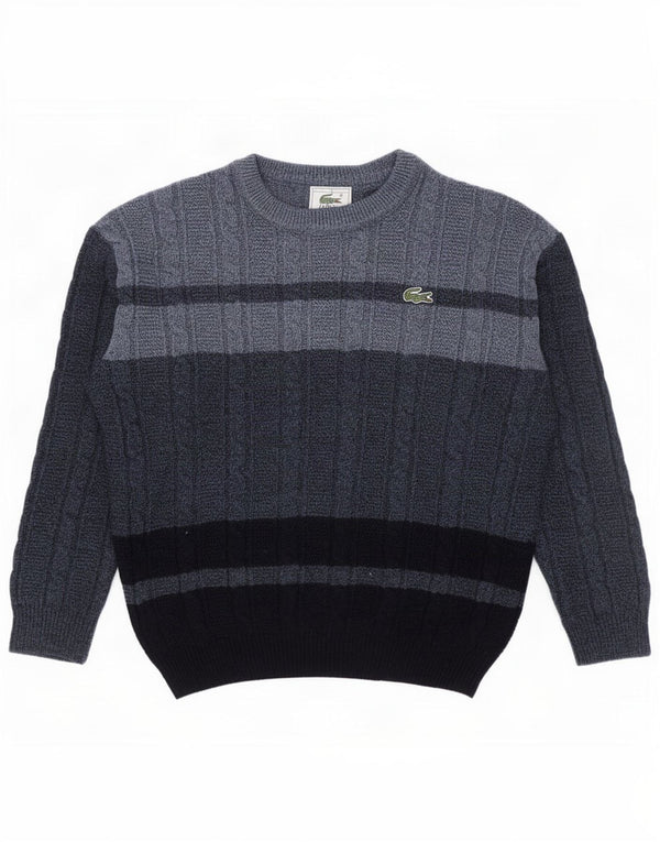Lacoste drenge sweater med rund hals 11-12 år Blå Colourblock Uld
