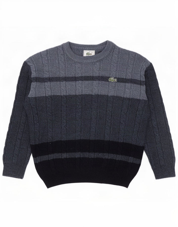 Lacoste drenge sweater med rund hals 11-12 år Blå Colourblock Uld