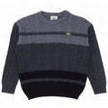 Lacoste drenge sweater med rund hals 11-12 år Blå Colourblock Uld