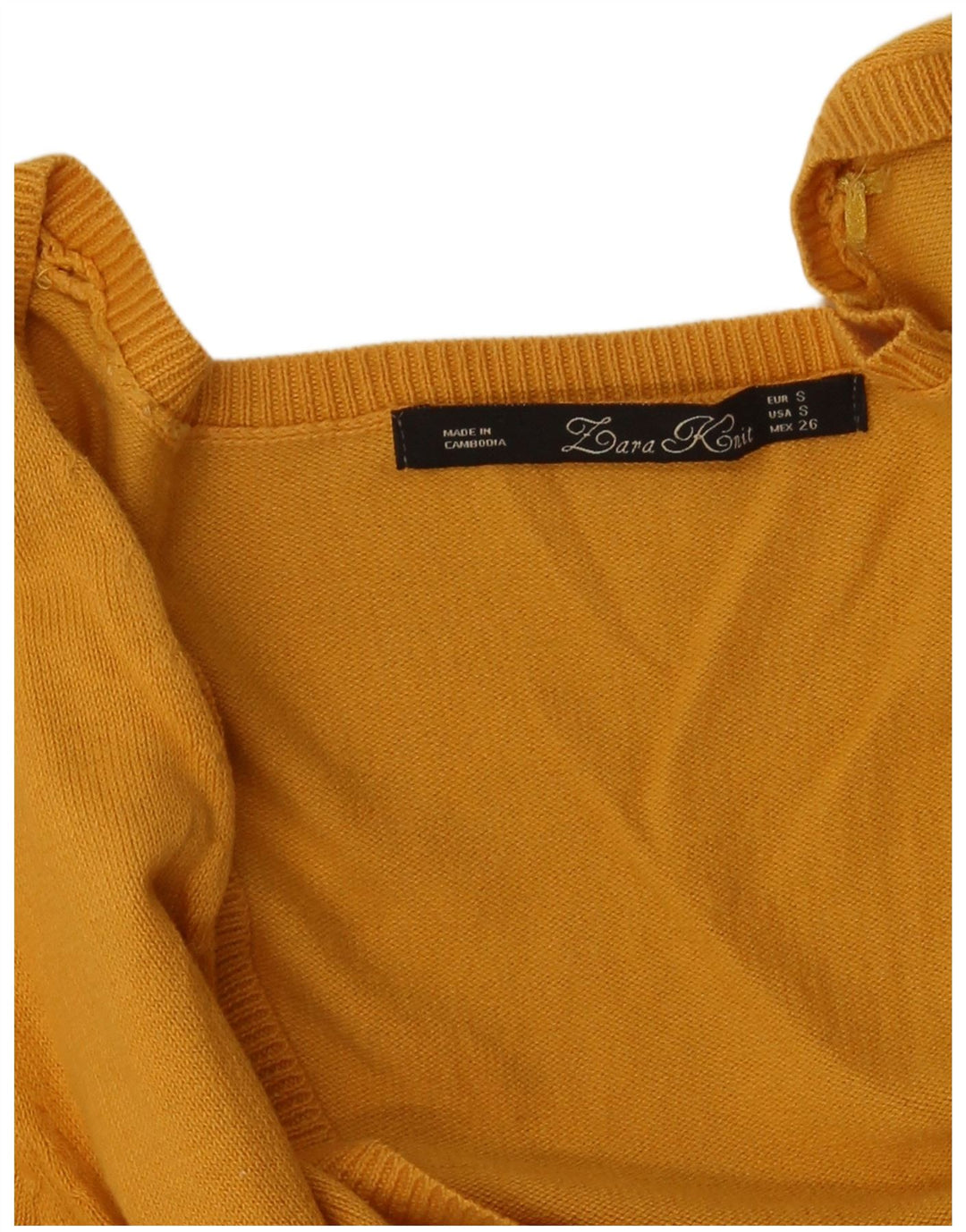 Zara Dame Cardigan Sweater UK 10 Lille Gul