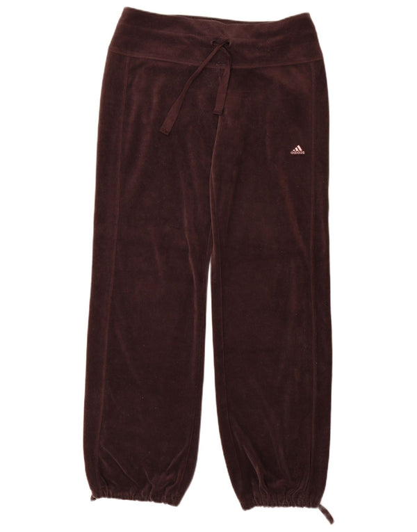 Adidas Womens Loose Fit Tracksuit Trousers Joggers UK 12 Medium Maroon