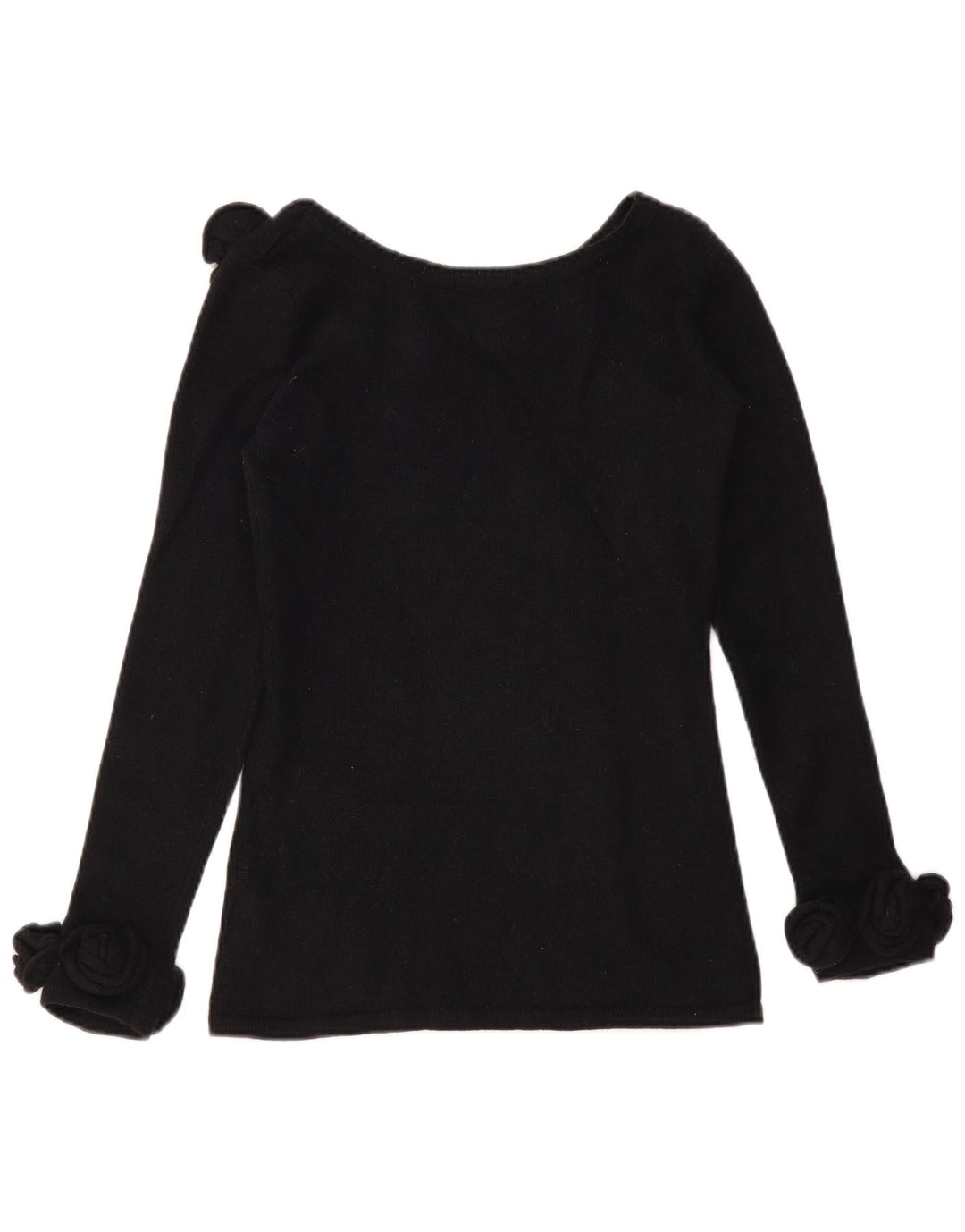 Alba Moda Dame Boat Neck Jumper Sweater UK 10 Small Black New Wool