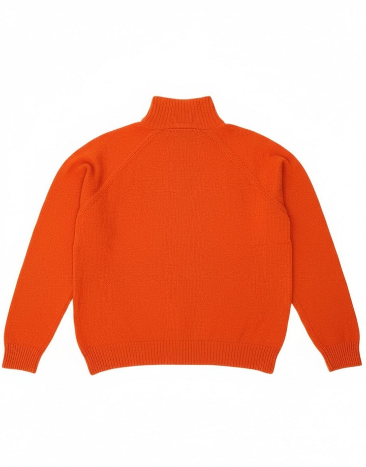 Asics Herre Zip Neck Jumper Sweater Medium Orange Uld