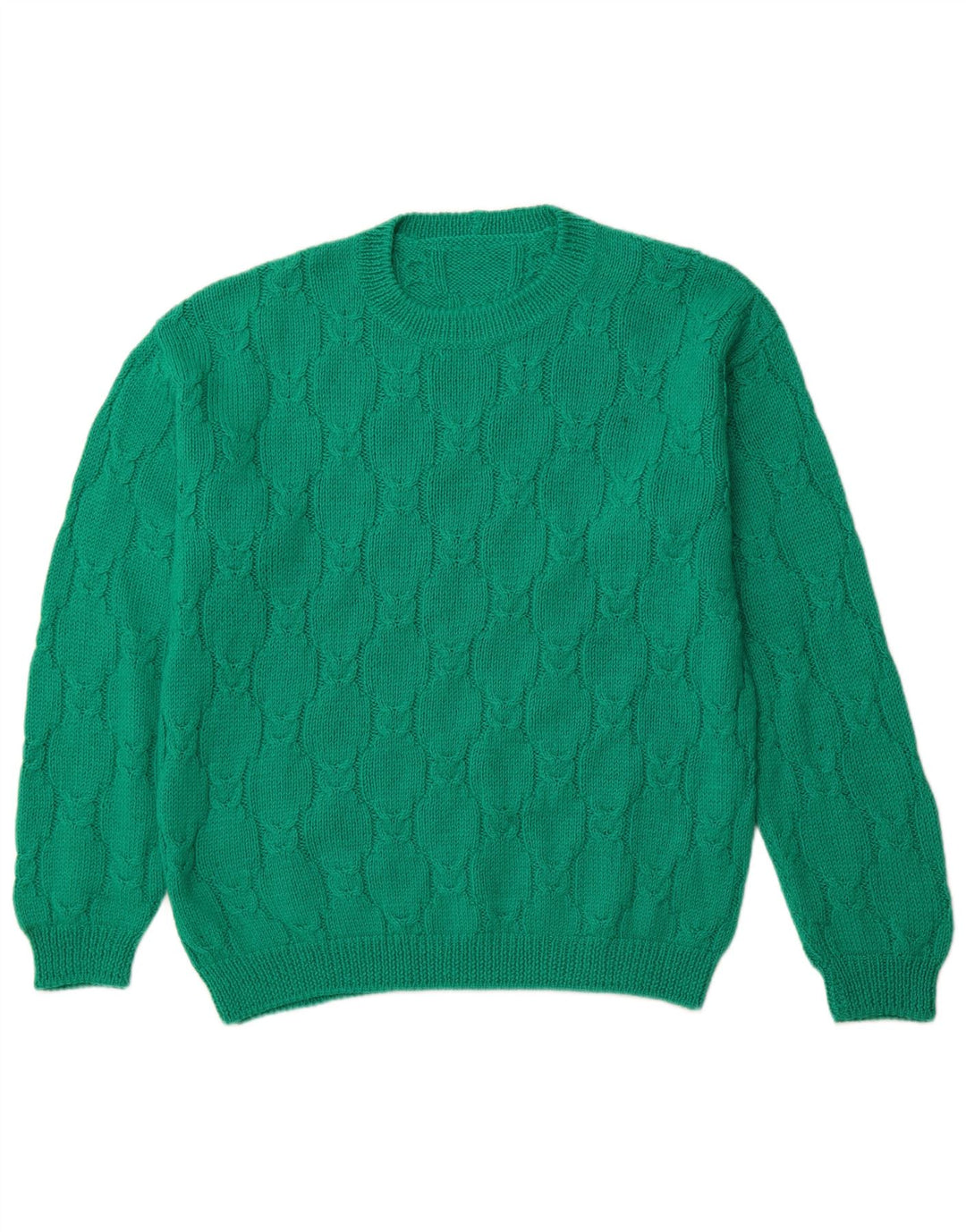 VINTAGE Herre sweater med rund hals XL Grøn