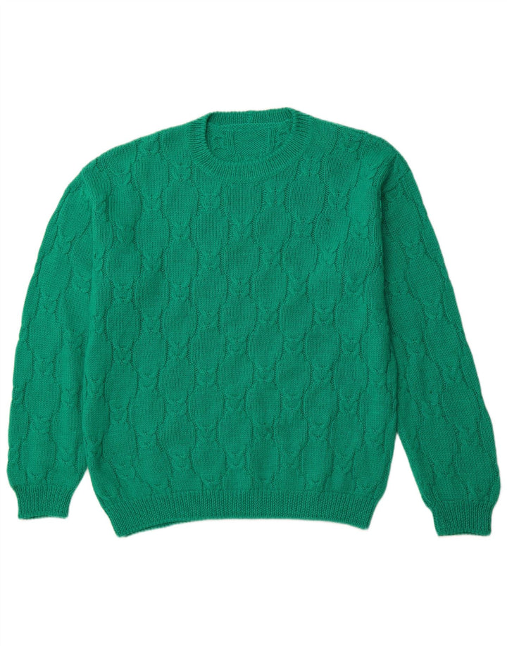 VINTAGE Herre sweater med rund hals XL Grøn