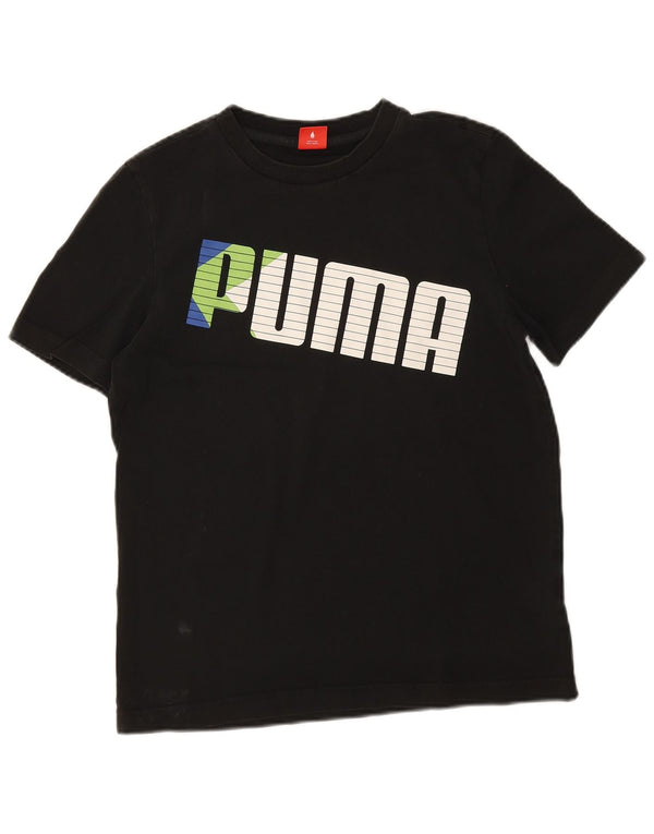 Puma Boys Grafisk T-Shirt Top 15-16 år Sort