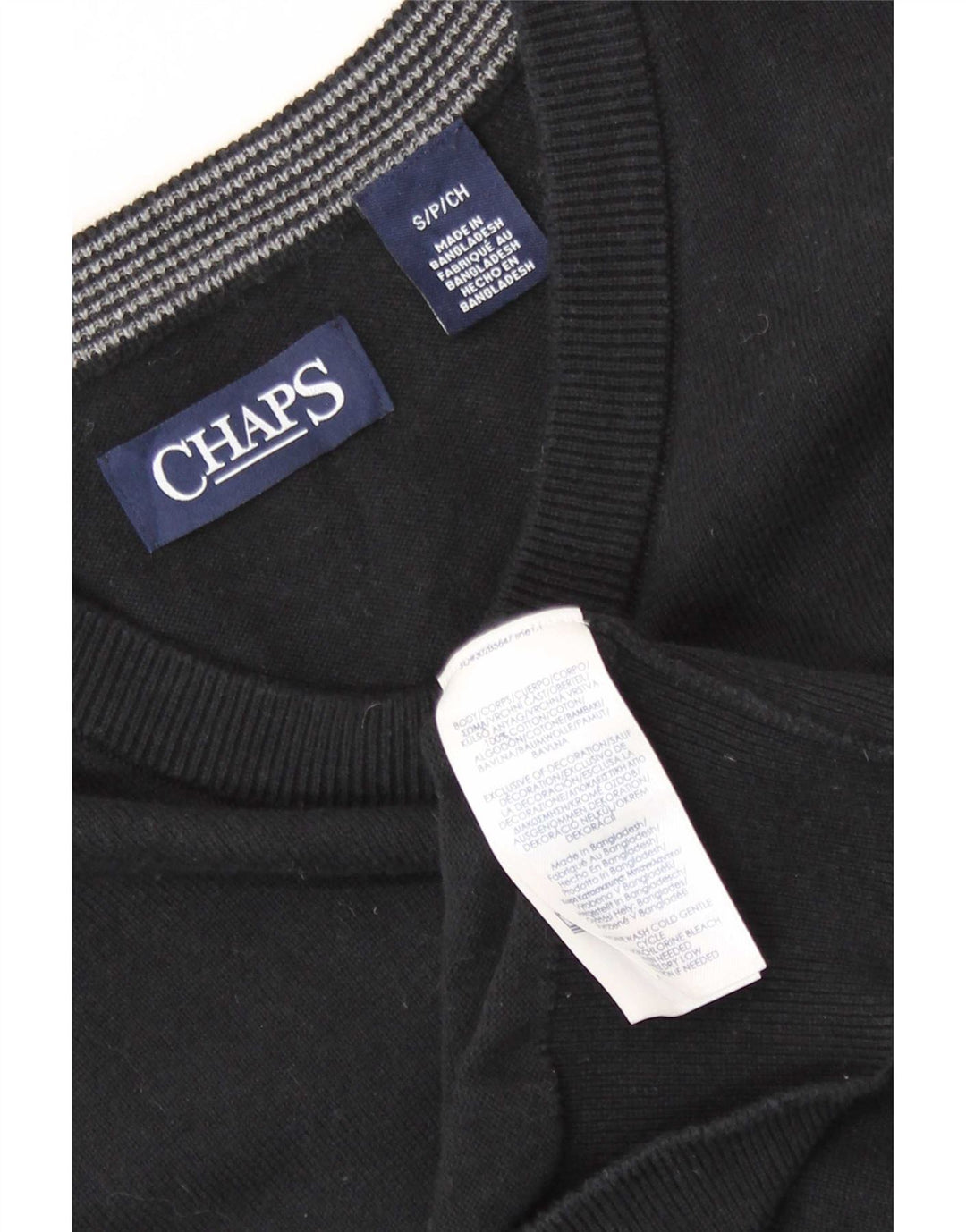 Chaps Herrevest Tank Top Lille Sort Bomuld