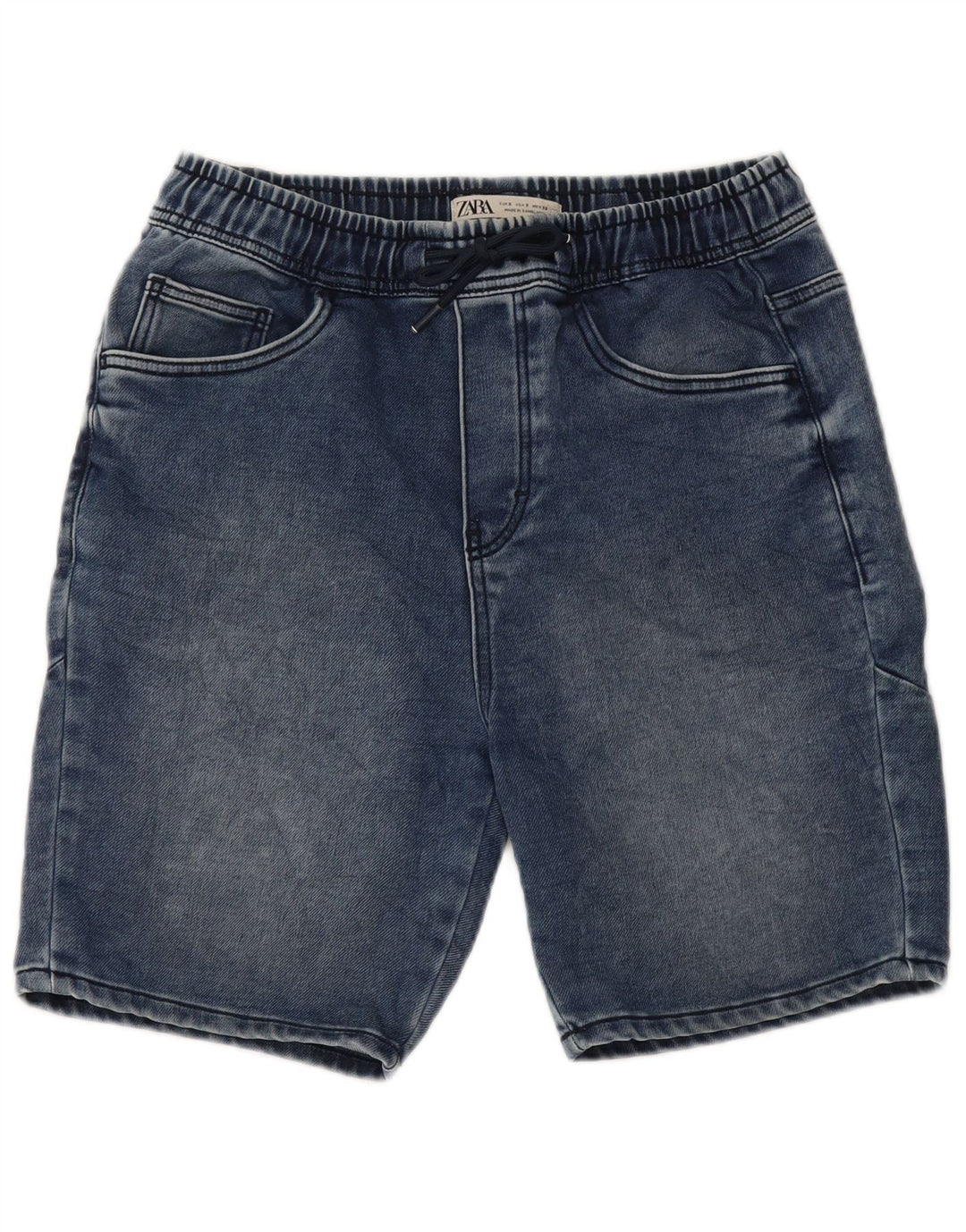 Zara Herre Denim Shorts Små W30 Blå Bomuld